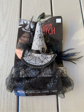 Fun World Witchy Witch Hat Headband Choker Halloween Costume Set Never Worn